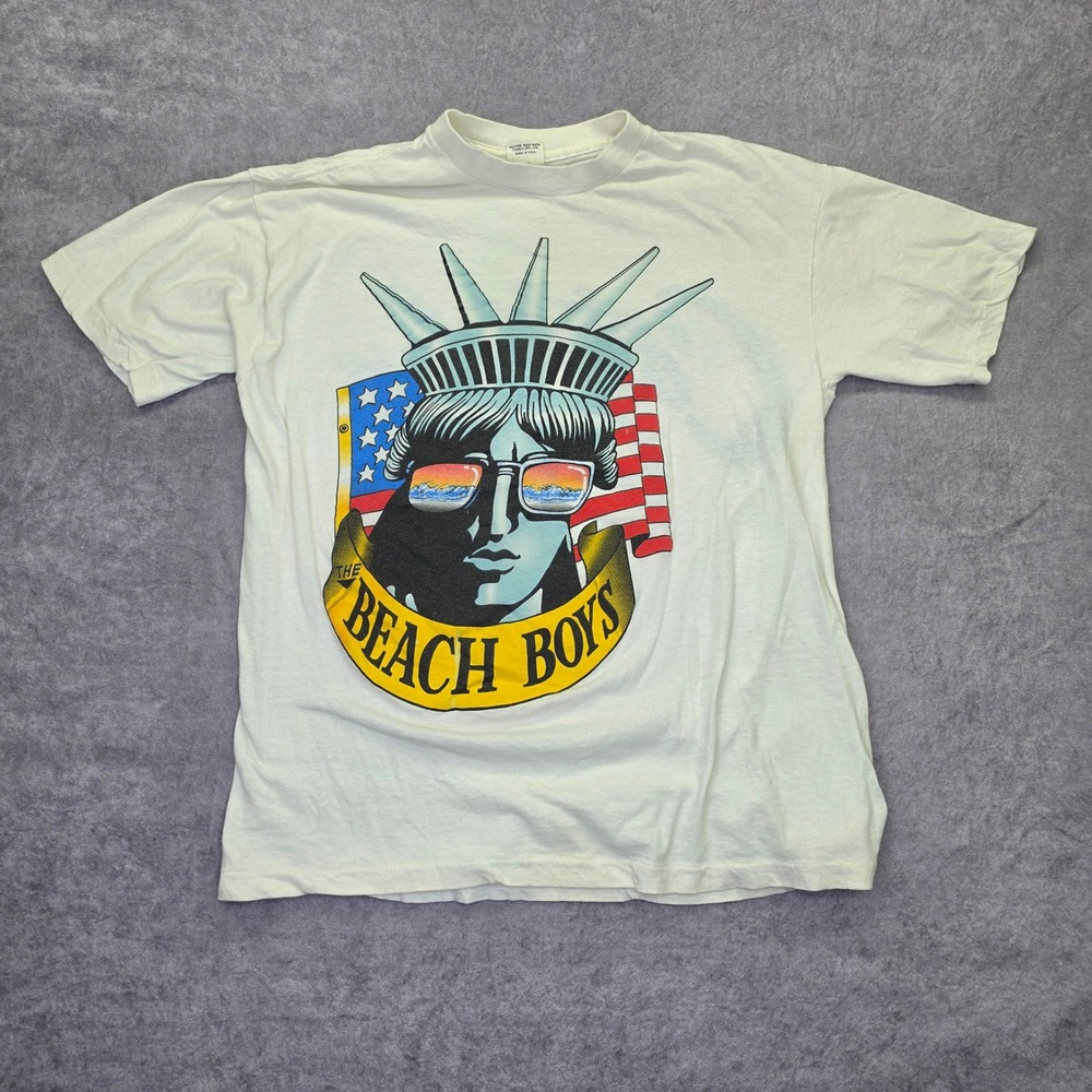 Vintage Belton The Beach Boys Catch a Wave T-Shirt XL Statue of Liberty USA Made